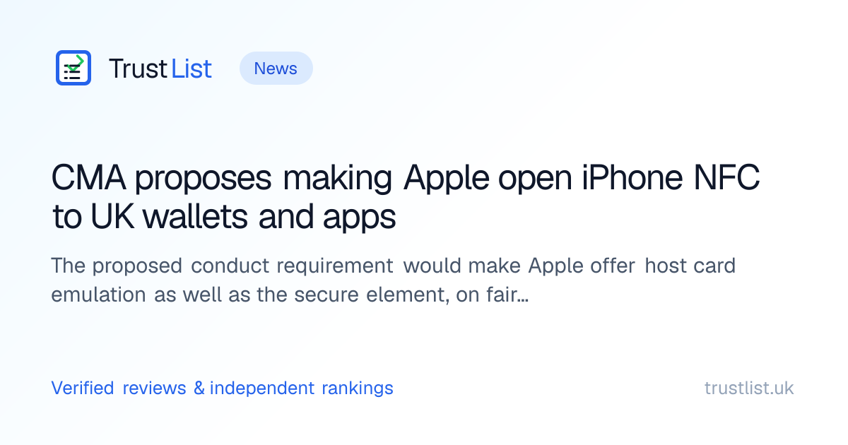 CMA proposes making Apple open iPhone NFC to UK wallets and apps ...